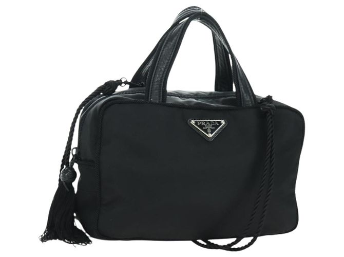 PRADA Borsa a Frange in Nylon 2 in 1 Nera BL0916 Auth am11097V Nero
