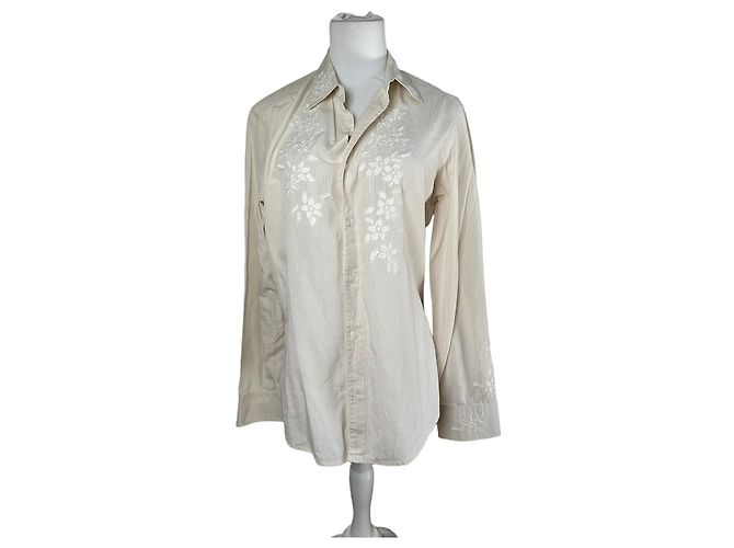 Vintage Kenzo Blumenbluse Weiß M