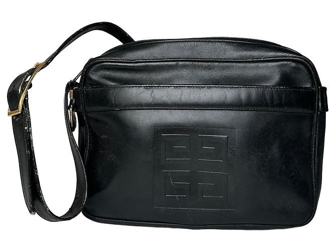 Sac à main en cuir vintage Givenchy noir