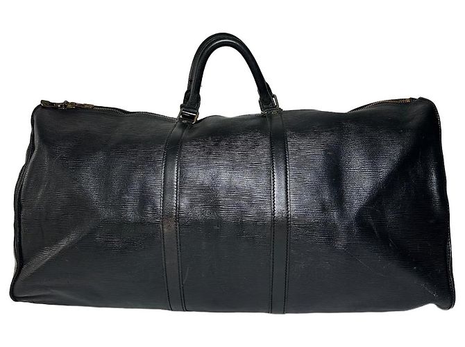 Keepall Vintage Louis Vuitton EPI Cuir 60 Keepball Noir
