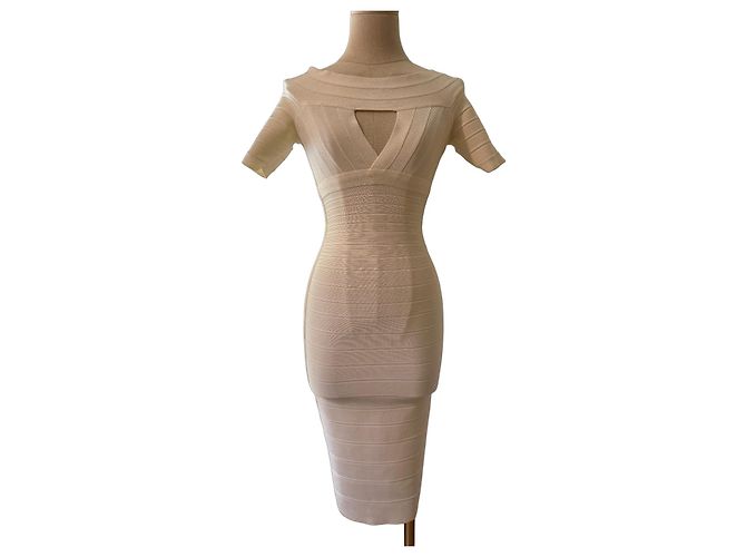 Herve Leger Kleid weiß