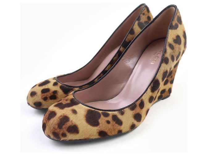 Zapatos de cuña Gucci Interlocking G Harako Castaño