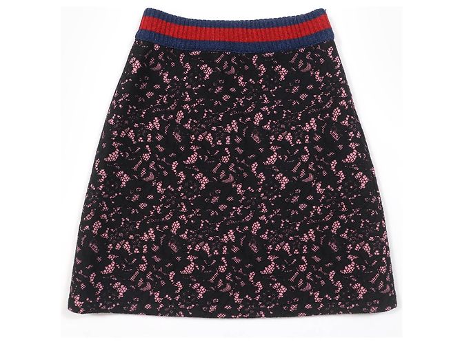 Falda de algodón Gucci Sherry Line Negro