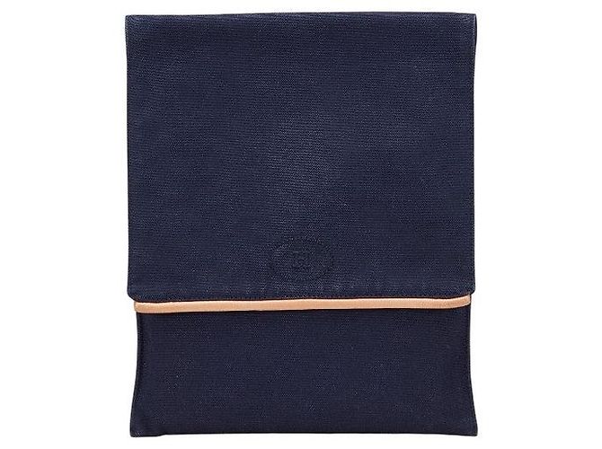 Bolso de algodón Hermès Bolide Azul