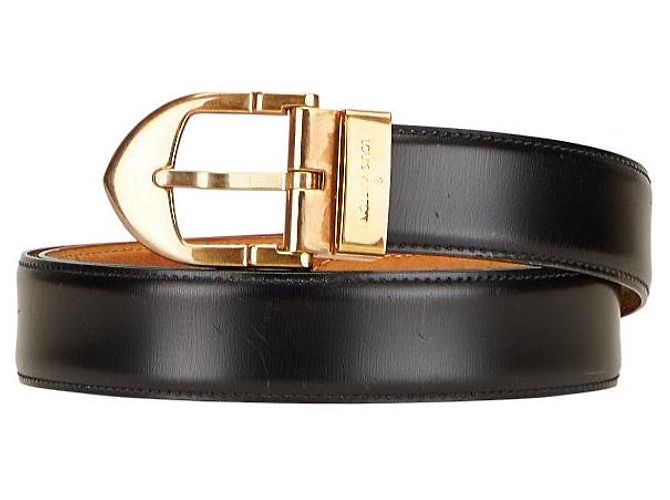Cinto Clássico de Couro Louis Vuitton Preto