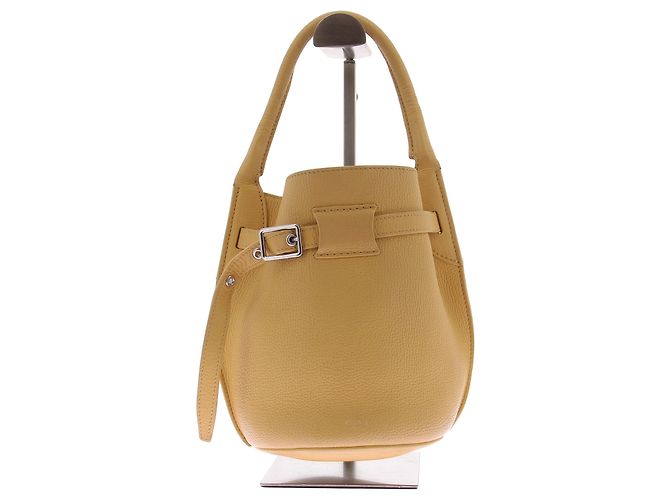 Céline Borsa "Big bag" secchiello in vitello grana gialla Giallo