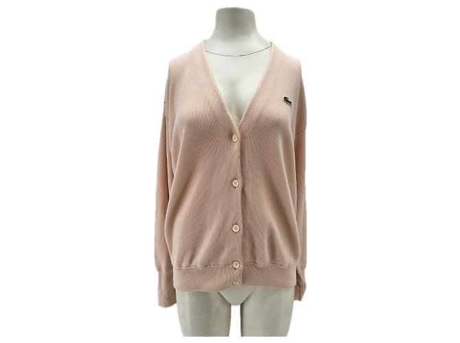 Lacoste Cárdigan rosa de algodón