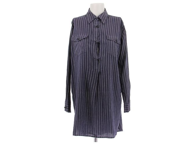 Laurence Bras Camisa listrada azul marinho