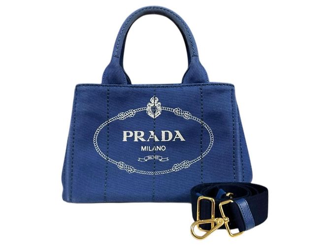 Sac à main Prada Canapa Tote SS Bleu