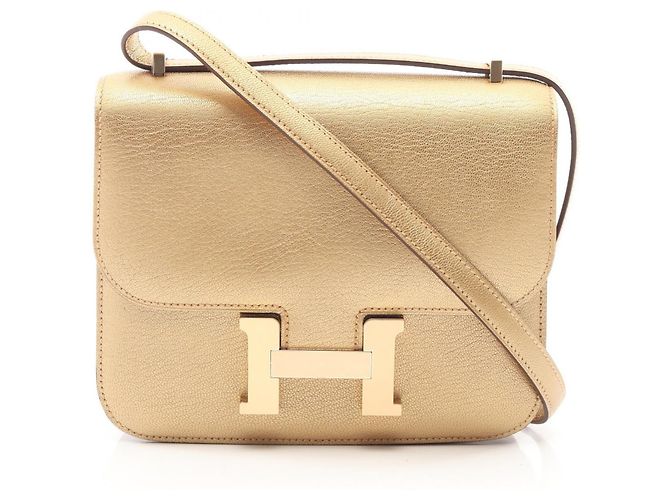Borsa a Spalla Constance 3 Mini Dore di Hermès D'oro