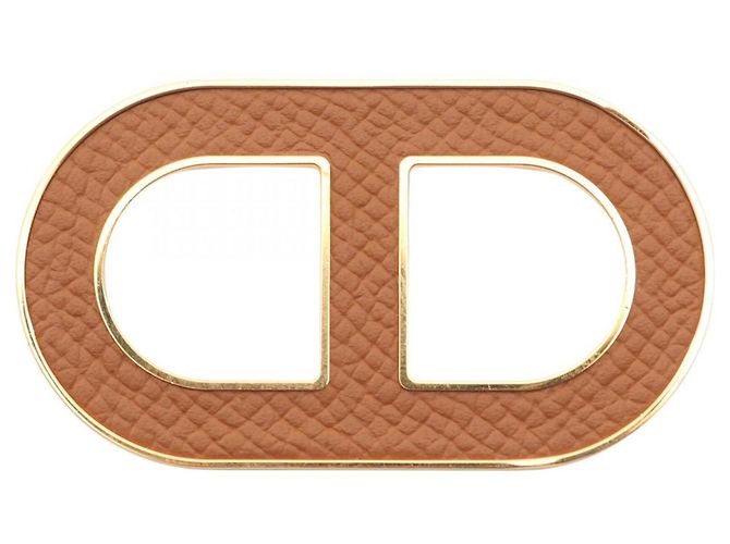 Chaîne d'ancre Hermès Broche Chaine d'Ancre Hermes Marrom Dourado