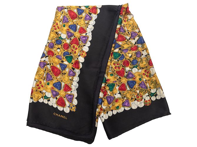 Cachecol de seda multi Gripoix da Chanel