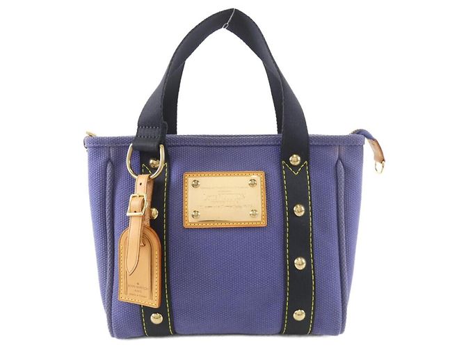 Borsa Louis Vuitton Antigua Cabas PM Blu Porpora