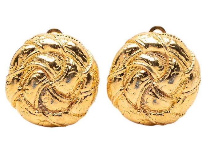 Timeless Orecchini a clip vintage Coco Mark di Chanel D'oro