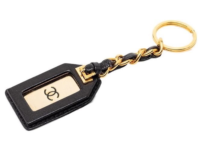 Chaveiro Chanel Coco Mark Preto Dourado