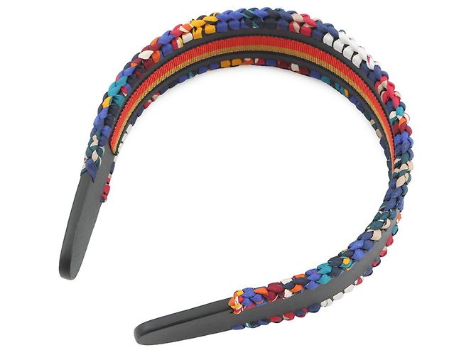 Fascia per Capelli Grace Hermès Sellier Multicolore Blu navy