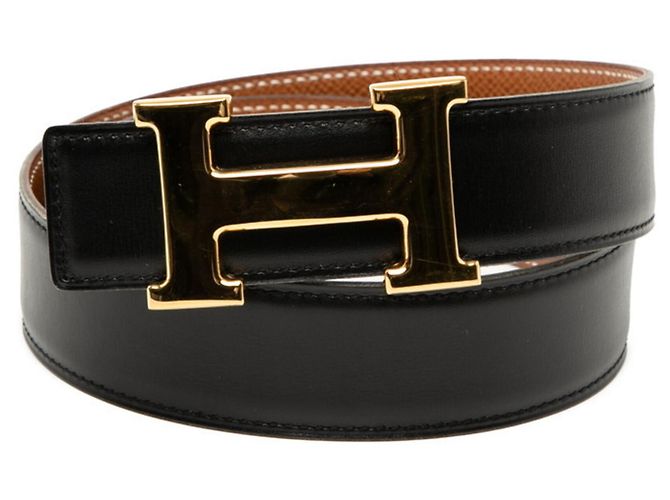 Cinto H Constance da Hermès Marrom Preto