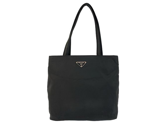 Sac tote en nylon tessuto avec logo Prada