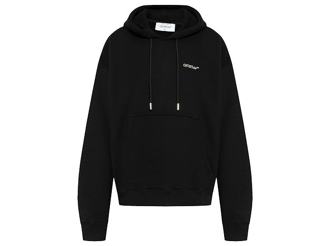 Off White Off-White Logo Kapuzenpullover Schwarz 