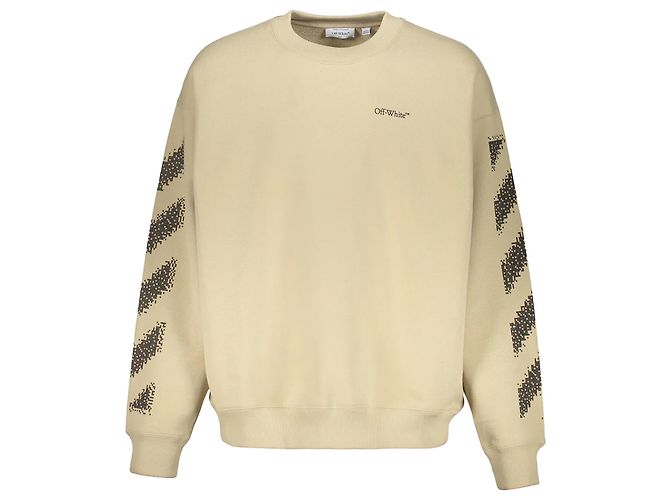 Off White Off-White Logo Sweatshirt Braun Beige