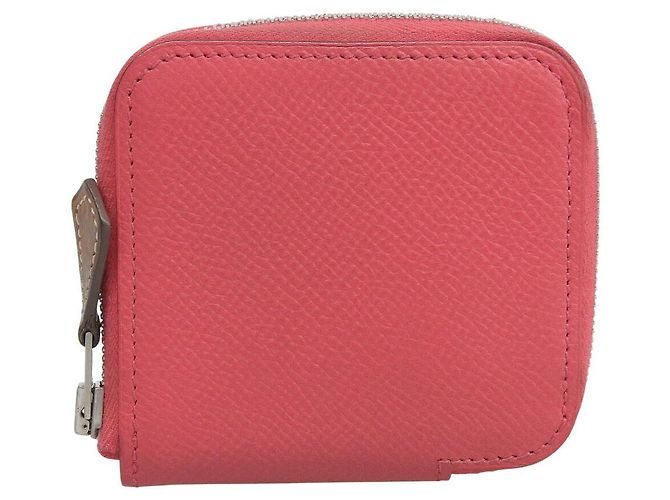 Monedero compacto mini Azap Silk'in de Hermès Rosa