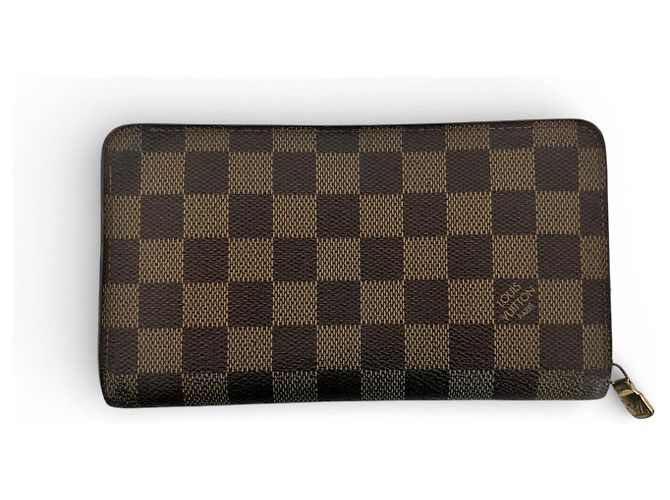 Cartera de tela Zippy Louis Vuitton Castaño