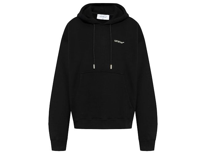 Off White Off-White Logo Kapuzenpullover Schwarz 