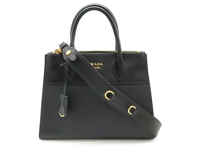 Prada Paradigme Saffiano Lederhandtasche Schwarz