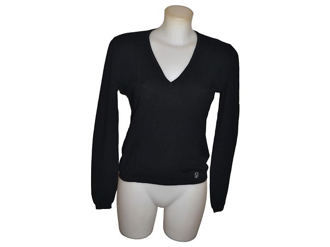 Gianni Versace Black Wool Sweater 