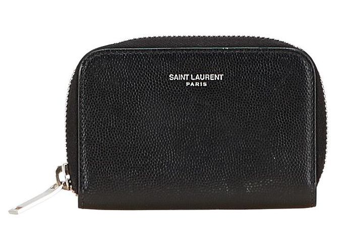 Yves Saint Laurent Saint Laurent Leather Zip Coin Case