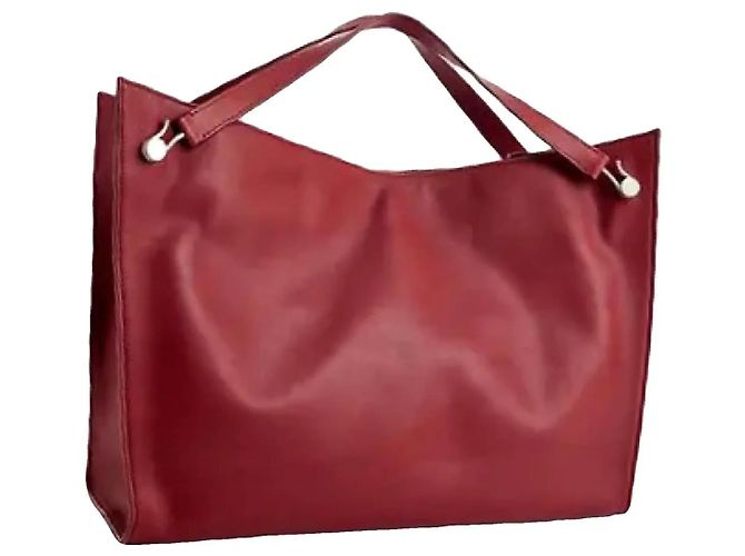 The Row Bolsa Alexia Top-Handle Couro Vermelho Amaranto Bordeaux