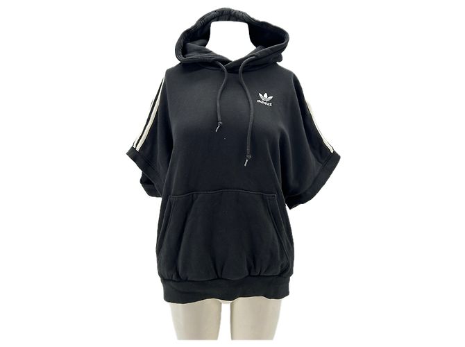 Adidas Schwarzer Kurzarm-Sweater 