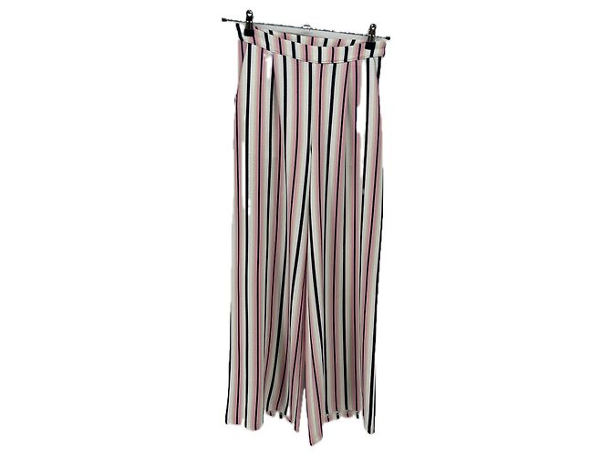 Autre Marque Calça listrada marinho e rosa
