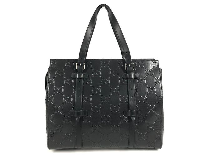 Gucci GG Embossed Logo Tote Bag Black