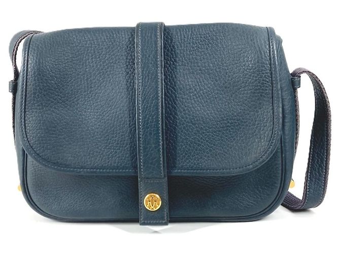 Bolsa de Ombro de Couro Numea da Hermès Azul marinho