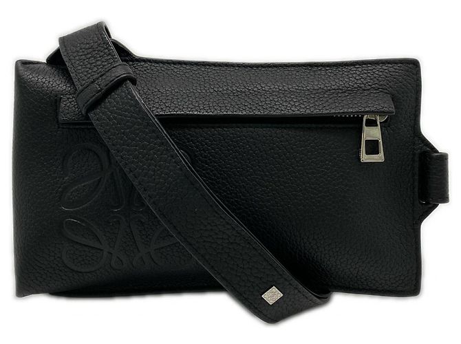 Bolsa de corpo vertical T-Pocket em couro macio Loewe Preto
