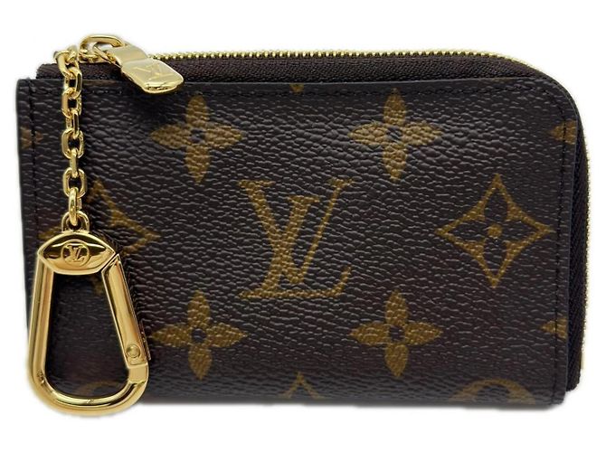 Porta-moedas Monograma Louis Vuitton Marrom Azul Bege