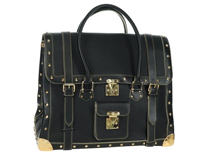 LOUIS VUITTON Sac à main Suhari Extravagan en cuir noir LV Auth AMZ548SM