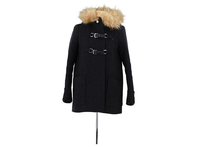 Maje Black wool coat