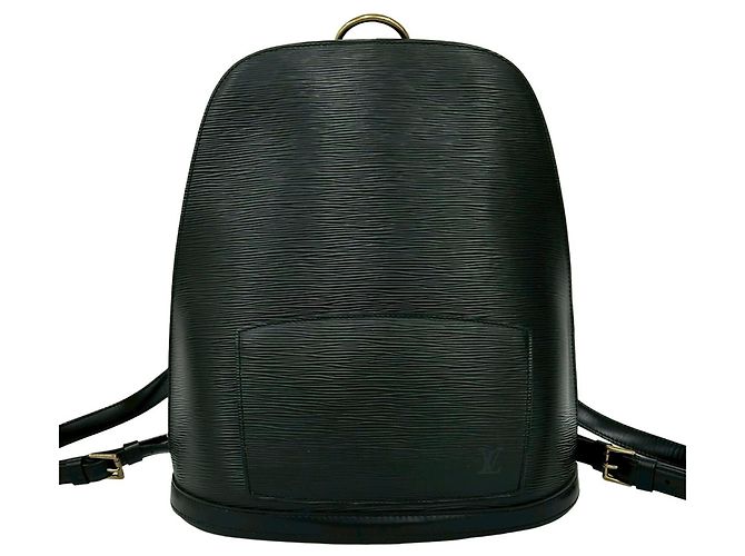 Louis Vuitton Vintage Gobelin Epi Leather Backpack Black