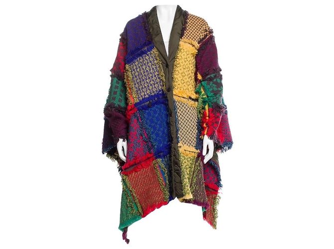 Moncler Grenoble Cape aus Schurwolle Mehrfarben