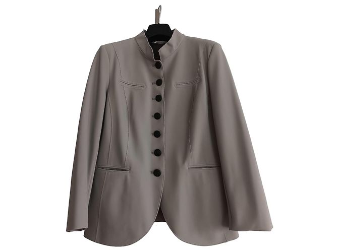 Autre Marque Blazer Acolchoado Cinza de Poliamida