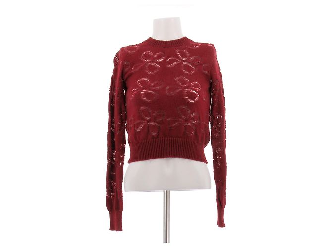 Comme Des Garcons Roter Wollpullover 