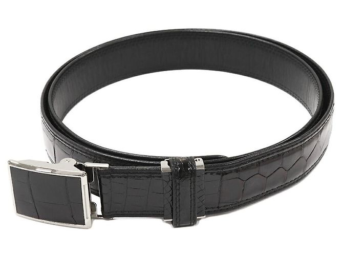 Autre Marque Cinto de crocodilo Preto