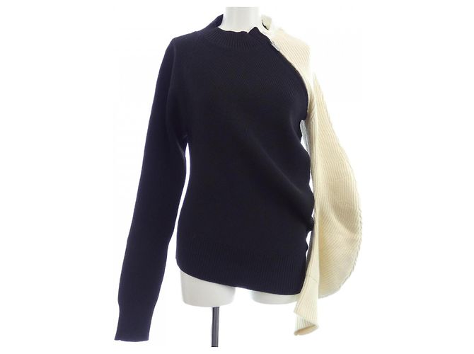 Top de malha Sacai Preto Bege