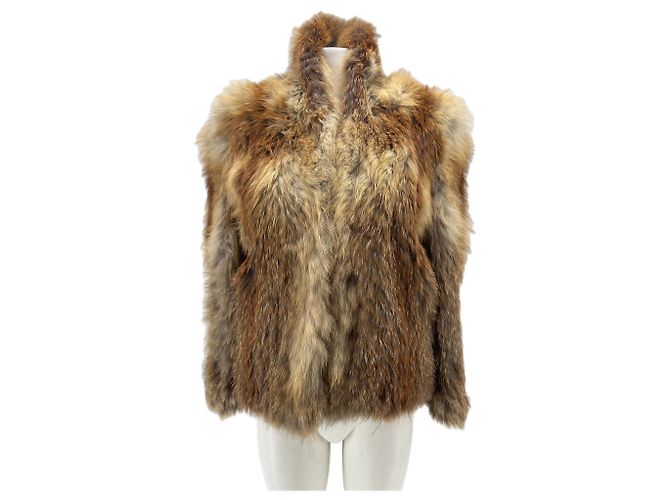 Sandro Braune Pelzjacke Kamel