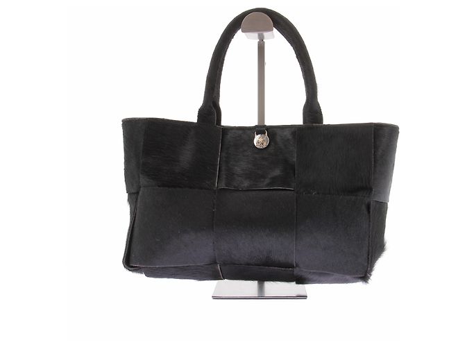 Autre Marque Borsa a mano in pelliccia nera ADAX Nero