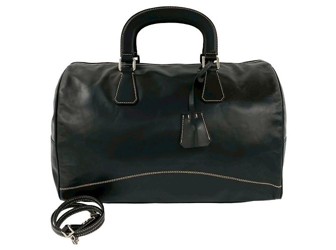 Prada Black Leather 2-Way Shoulder Bag