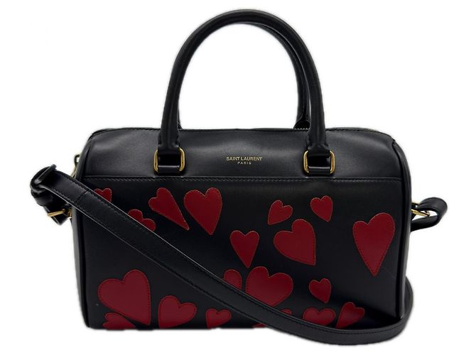 Sac à main Baby Duffle Saint Laurent Noir Rouge