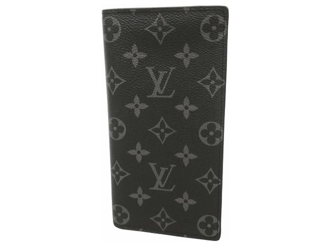 Portafoglio Lungo Brazza Monogram Eclipse Louis Vuitton Nero